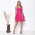 Vestido decote cruzado drapeado VESTIDO DE FESTA PETRA FINA PINK P